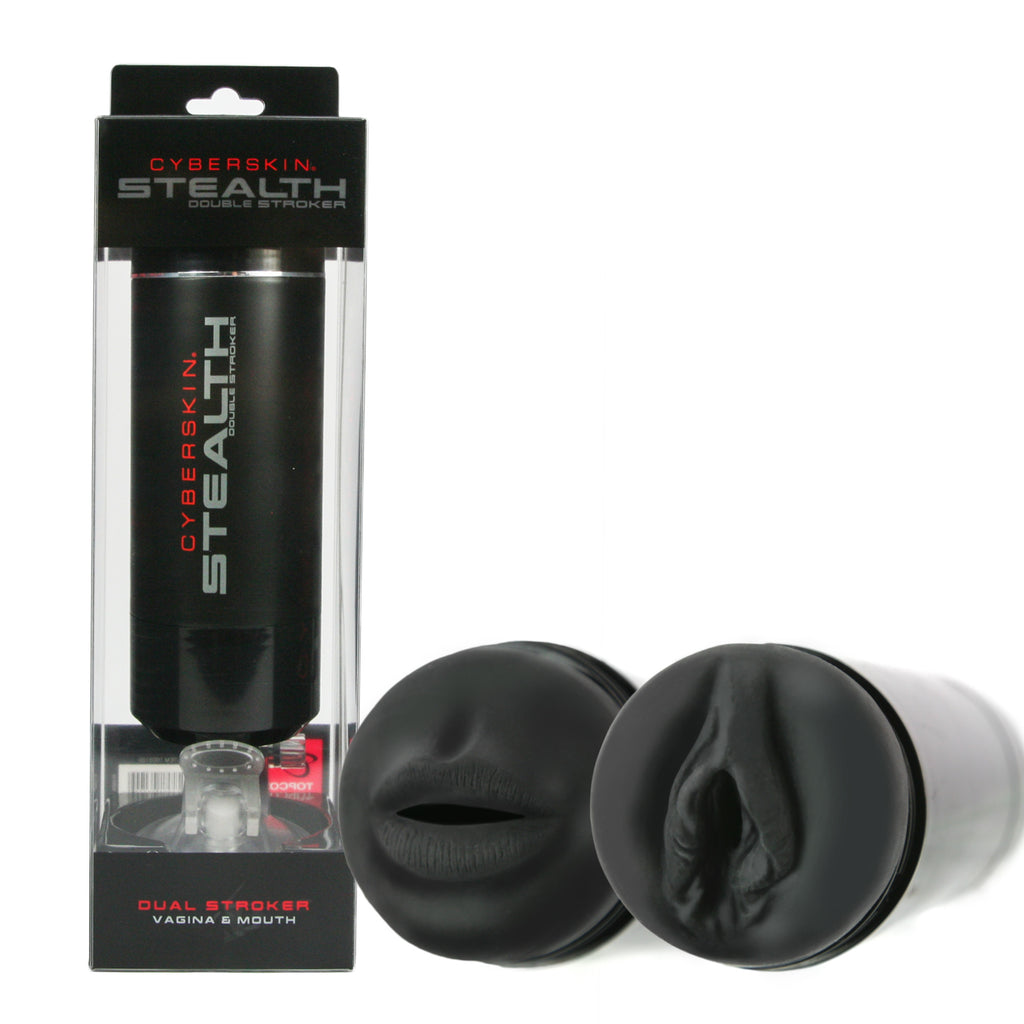 CyberSkin® Stealth Double Stroker, Pussy & Mouth - Topco Wholesale