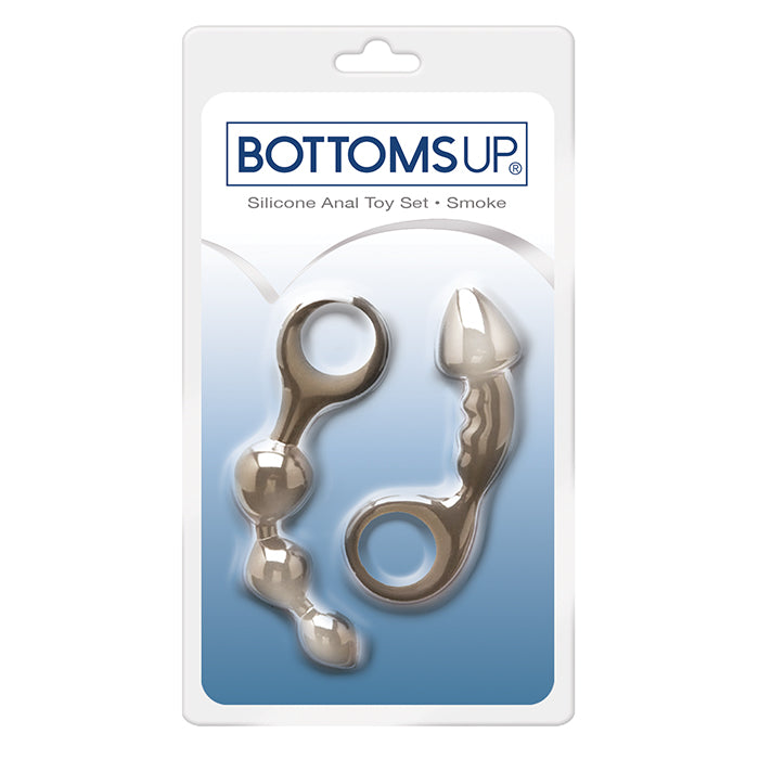 Bottoms Up® Silicone Anal Toy Set, Smoke - Topco Wholesale