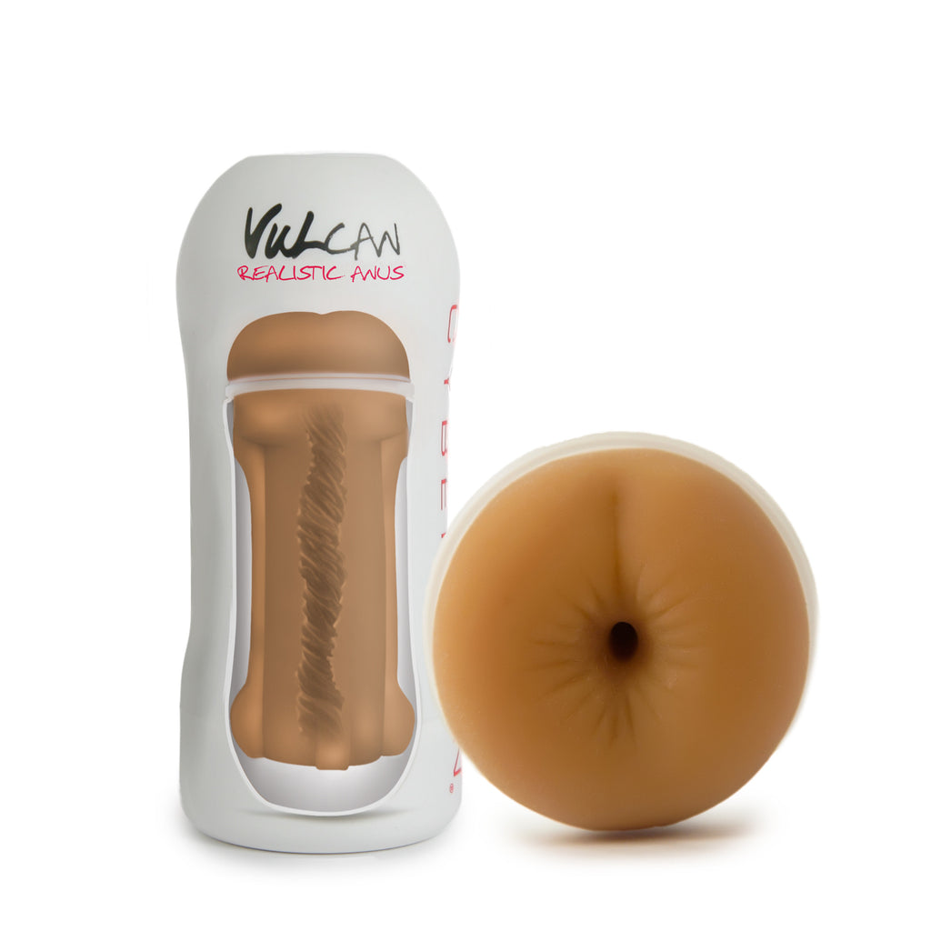 CyberSkin® Vulcan Realistic Anus, Mocha - Topco Wholesale