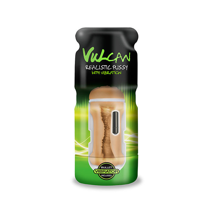 CyberSkin® Vulcan® Realistic Pussy w/ Vibration, Mocha - Topco Wholesale