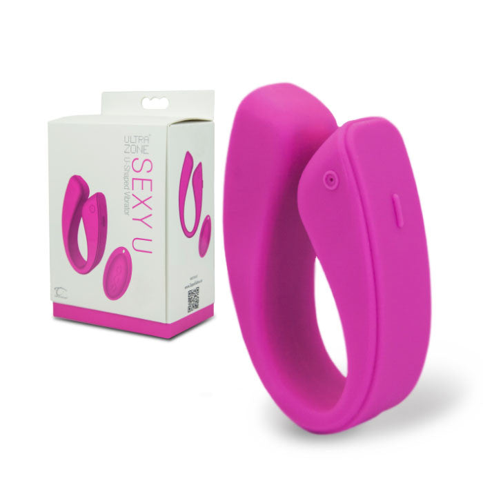 UltraZone Sexy U, U-Shaped Vibrator, Pink - Topco Wholesale