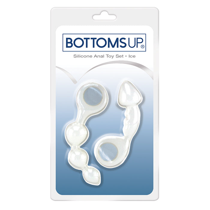Bottoms Up® Silicone Anal Toy Set, Ice - Topco Wholesale