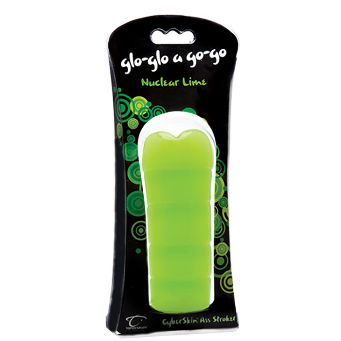 CyberSkin® Glo-Glo a Go-Go Ass Stroker, Nuclear Lime - Topco Wholesale
