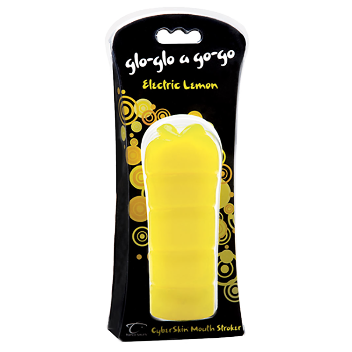 CyberSkin® Glo-Glo a Go-Go Mouth Stroker, Electric Lemon - Topco Wholesale