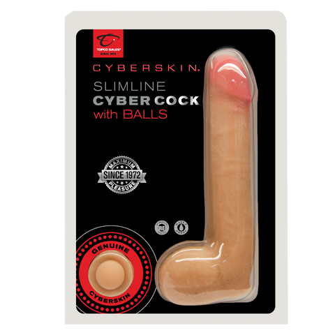 CyberSkin® SlimLine CyberCock with Balls, Light - Topco Wholesale