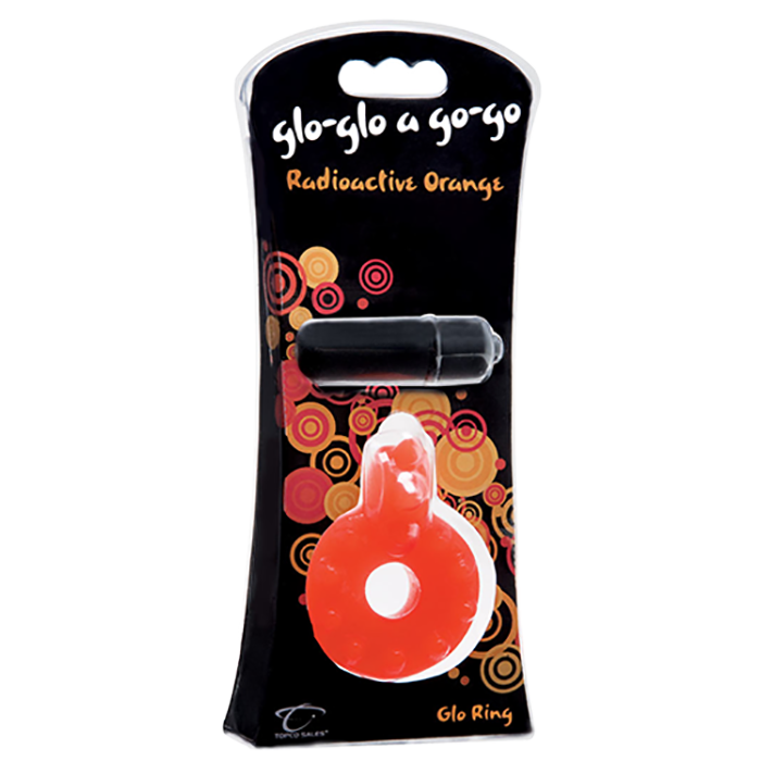 Glo-Glo a Go-Go Radioactive Orange Glo Ring - Topco Wholesale