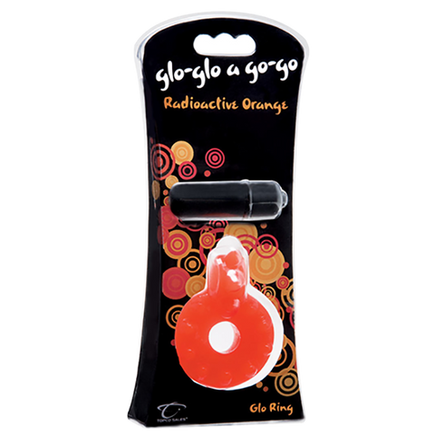Glo-Glo a Go-Go Radioactive Orange Glo Ring - Topco Wholesale
