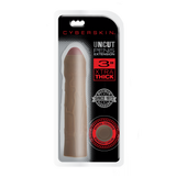 CyberSkin® 3 inch Xtra Thick Uncut Transformer Penis Extension™, Dark - Topco Wholesale