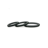Hombre Snug-Fit Silicone Thin C-Rings, 3 Pk, Charcoal - Topco Wholesale