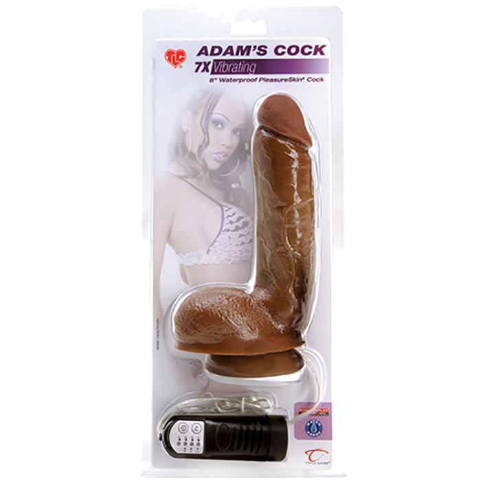 TLC Adam's Cock Vibrating, Dark - Topco Wholesale