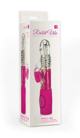 Rabbit Vibe Dazzling Delight Perfect Pink (Rechargeable) - Topco Wholesale
