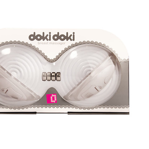 CLOSEOUT  - FUNZONE Doki Doki Breast Massager, White - Topco Wholesale