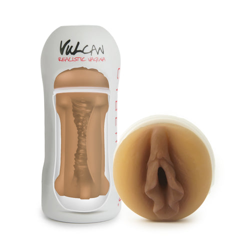 Cyberskin Vulcan Realistic Vagina, Mocha - Topco Wholesale