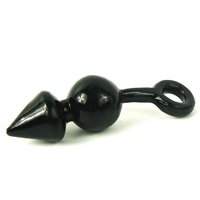 CLOSEOUT - ANAL PLUG  BLACK PVC#21 - Topco Wholesale