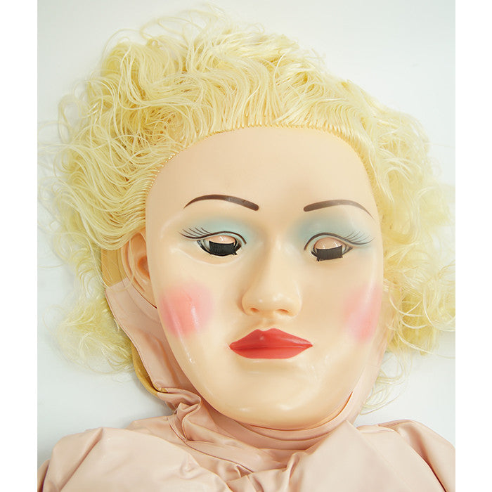 CLOSEOUT - DOLL; MASK W/CLOSED MOUTH, BLONDE HAIR, ACCESSORIES INCLUDED - Topco Wholesale
