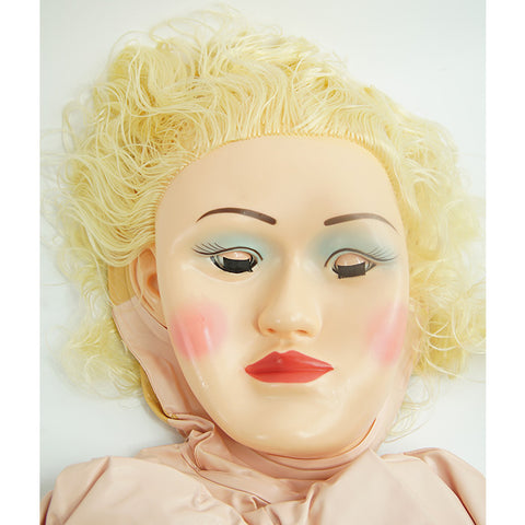 CLOSEOUT - DOLL; MASK W/CLOSED MOUTH, BLONDE HAIR, ACCESSORIES INCLUDED - Topco Wholesale