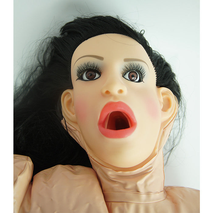 CLOSEOUT - DOLL; MASK W/LONG BLACK HAIR, ACCESSORIES INCLUDED - Topco Wholesale
