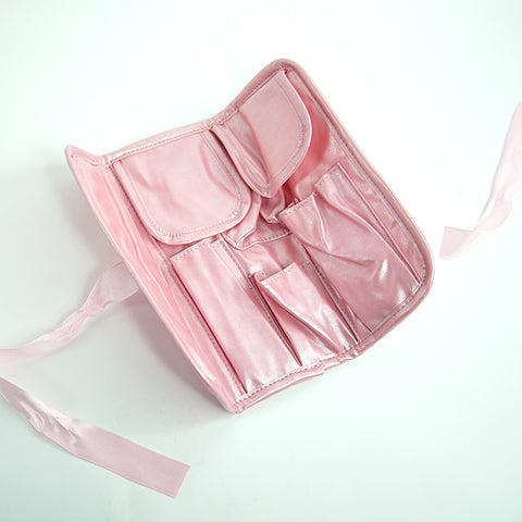 CLOSEOUT - BAG PINK WITH RIBBON TIE INCLUDES 4 INNER POCKETS - Topco Wholesale