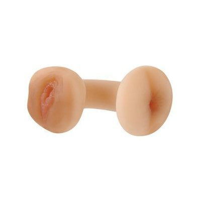 CLOSEOUT - MASTURBATOR; CYBERSKIN,  VAGINA & ASS BARBELL, 1114737 - Topco Wholesale