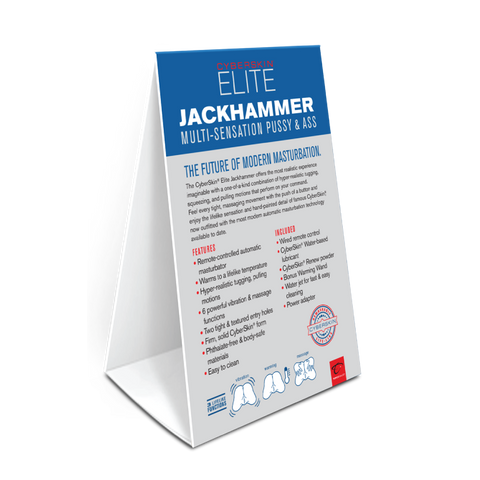 Tent Card, CyberSkin® Elite Jackhammer - Topco Wholesale