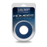 Hombre Xtra Stretch Silicone C-Bands, 3 Pk, Navy - Topco Wholesale