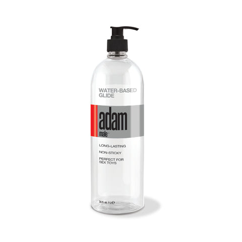 AdamMale® Water-Based Glide, 34 fl. oz. (1005.5 mL) Bottle - Topco Wholesale